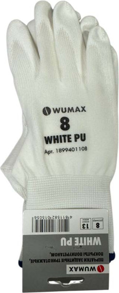 Изображение товара Перчатки защитные Wumax White PU / 1899401110 (р.10)