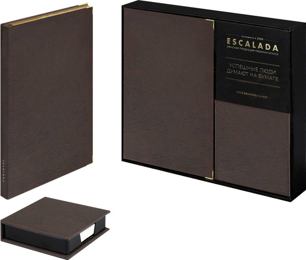 Изображение товара Набор канцелярский подарочный Escalada Шеврет Глосс / 70560 (коричневый)