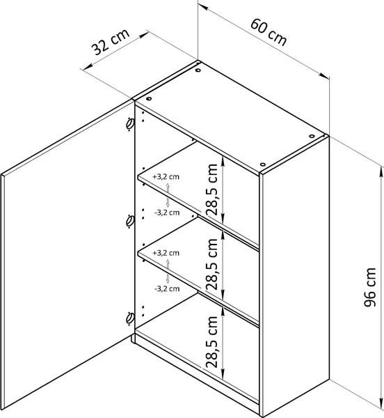 Изображение товара Шкаф навесной для кухни Dipriz Виола / Д.73086.1 (белесый лак)