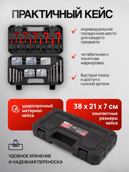 Изображение товара Набор футорок для восстановления резьбы ForceKraft FK-9131U1 / 66085