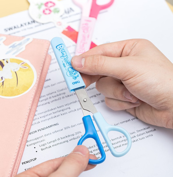 Изображение товара Ножницы канцелярские Deli Bumpees / 6021 (голубой)