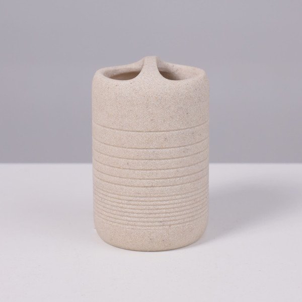 Изображение товара Стакан для зубной щетки и пасты AksHome Vortex (светло-бежевый)