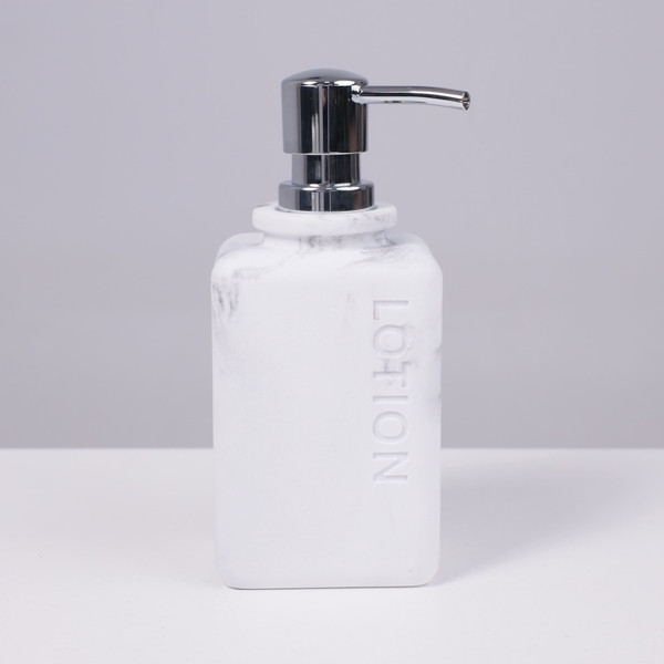 Изображение товара Дозатор для жидкого мыла AksHome Nova (белый мрамор)