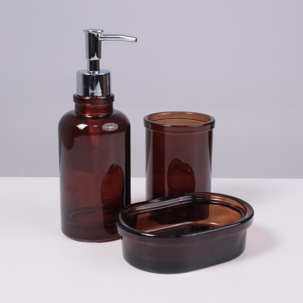 Изображение товара Дозатор для жидкого мыла AksHome Solara (янтарный)