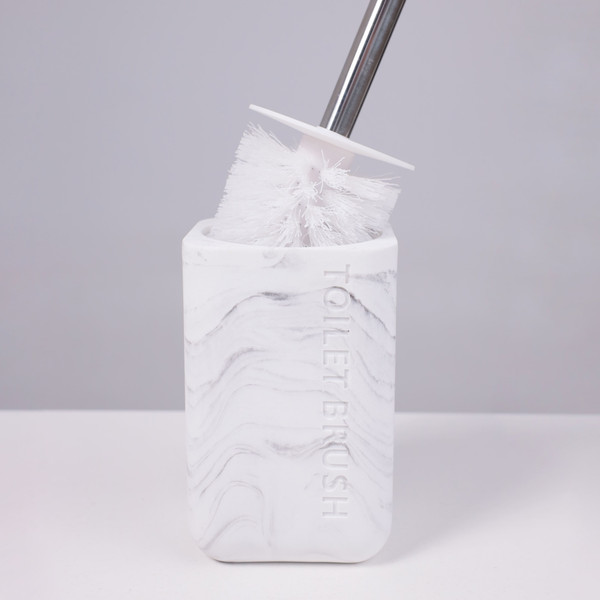 Изображение товара Ершик для унитаза AksHome Nova (белый мрамор)