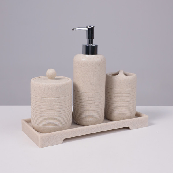 Изображение товара Органайзер для ватных дисков AksHome Vortex (светло-бежевый)