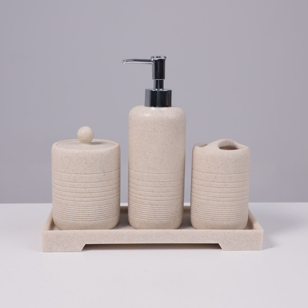 Изображение товара Органайзер для ватных дисков AksHome Vortex (светло-бежевый)