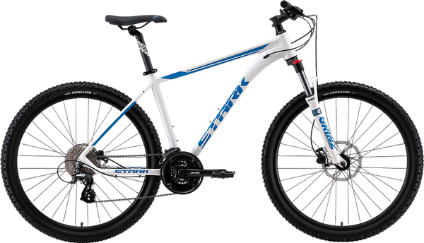 Изображение товара Велосипед STARK Router 27.3 HD 2024 (16, белый металлик/синий, разобранный, в коробке)