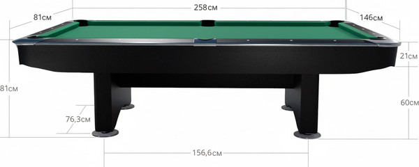 Изображение товара Бильярдный стол Weekend Competition II / 55.006.09.5 (матово-чёрный)