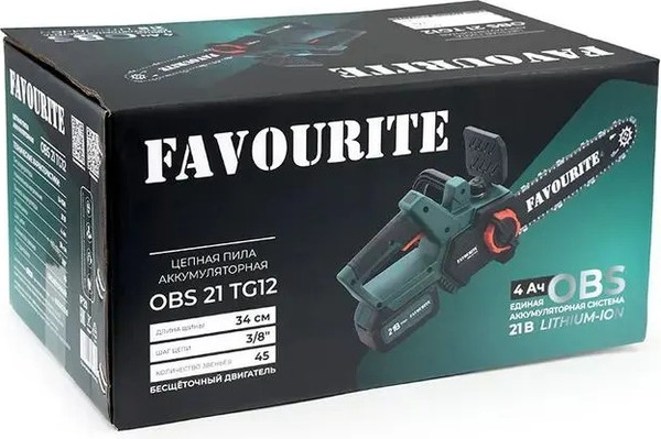 Изображение товара Пила цепная аккумуляторная Favourite OBS 21 TG12