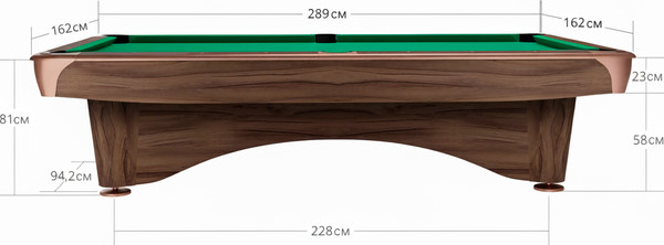 Изображение товара Бильярдный стол DBO Dynamic III 9 ф Modern Brown / 55.100.09.4