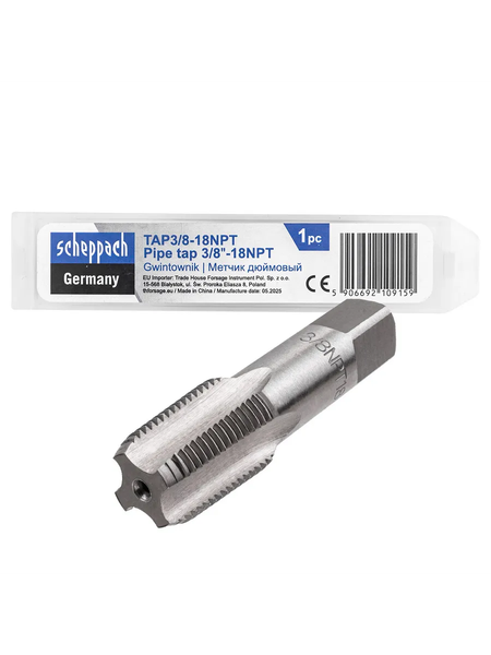 Изображение товара Метчик Scheppach Sch-TAP3/8-18NPT (62778)