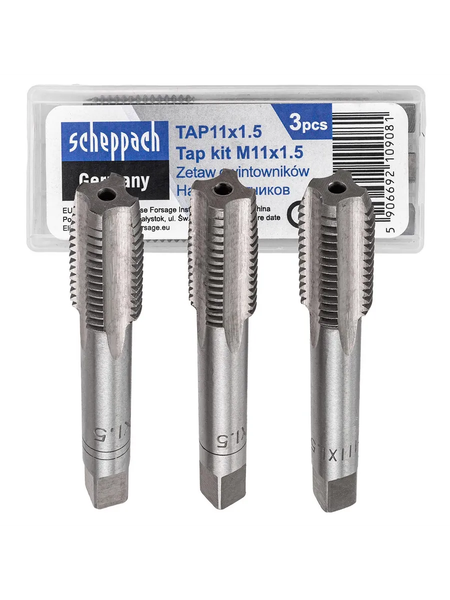 Изображение товара Набор метчиков Scheppach Sch-TAP11x1.5 (62779)