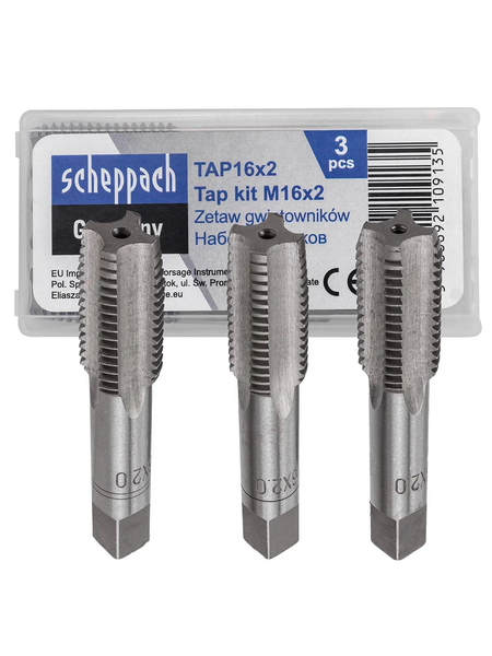 Изображение товара Набор метчиков Scheppach Sch-TAP16x2 (62784)
