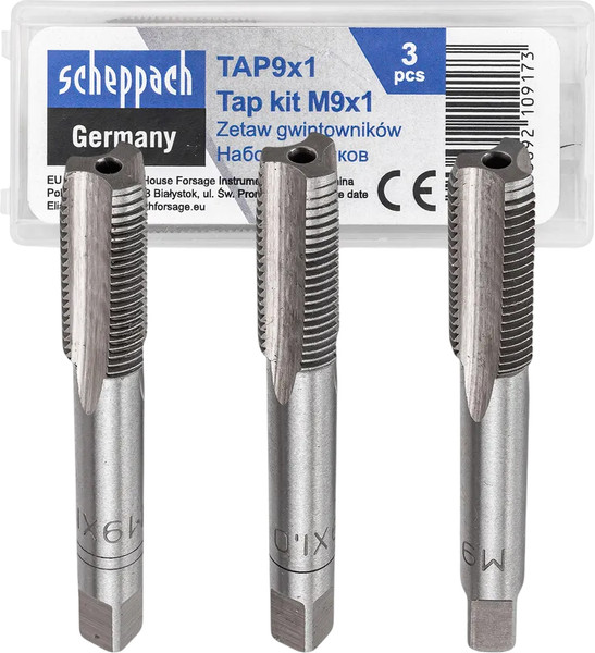 Изображение товара Набор метчиков Scheppach Sch-TAP9x1 (62786)