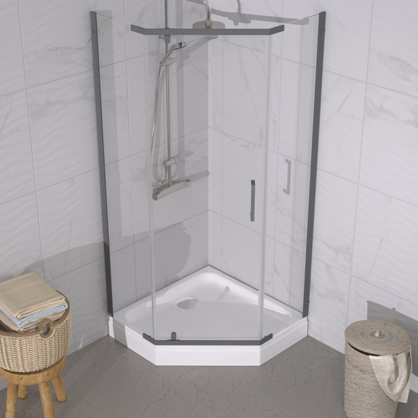 Изображение товара Душевой уголок Triton Дека Графит 100х100 (с поддоном)