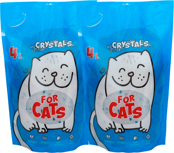 Изображение товара Наполнитель для туалета For Cats Силикагелевый / TUZ021 (2x4л/1.55кг АКЦИЯ)
