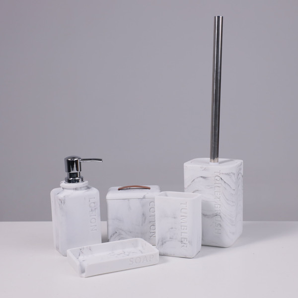 Изображение товара Мыльница AksHome Nova (белый мрамор)