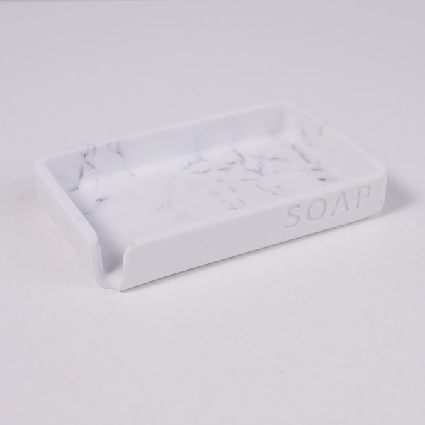 Изображение товара Мыльница AksHome Nova (белый мрамор)