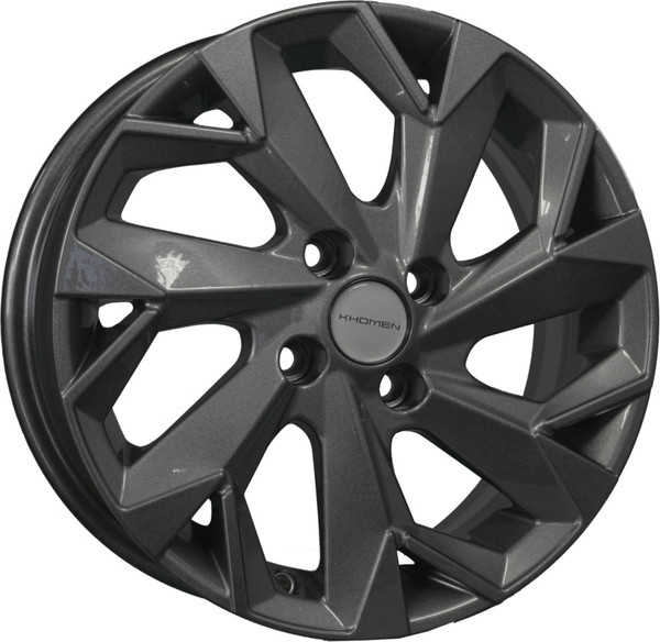 Изображение товара Литой диск Khomen KHW1508 Rio 15x6" 4x100мм DIA 54.1мм ET 46мм Gray