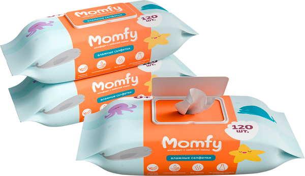 Изображение товара Влажные салфетки детские Momfy 360шт