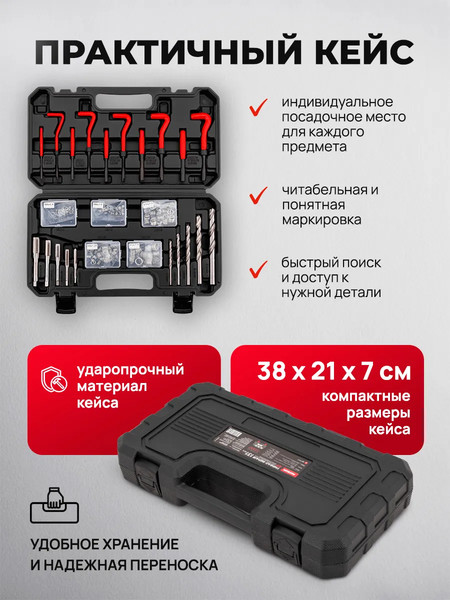 Изображение товара Набор футорок для восстановления резьбы Patron P-9131U1 (62677)