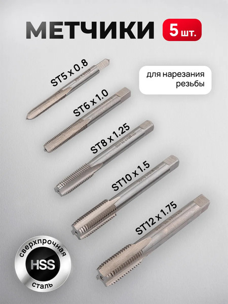 Изображение товара Набор футорок для восстановления резьбы Patron P-9131U1 (62677)