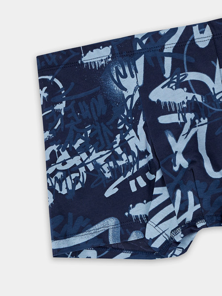 Изображение товара Комплект бельевой детский Mark Formelle 443002 (р.152-76-66, темно-синий/граффити на темно-синем)
