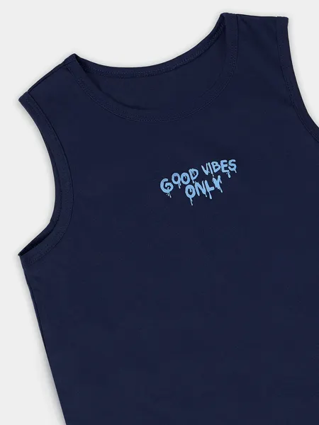 Изображение товара Комплект бельевой детский Mark Formelle 443002 (р.158-80-69, темно-синий/граффити на темно-синем)