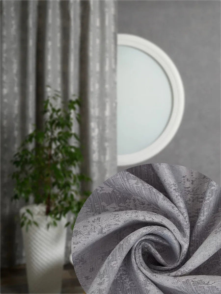 Изображение товара Шторы Mio Tesoro Мрамор 150x250 (2шт, серый)