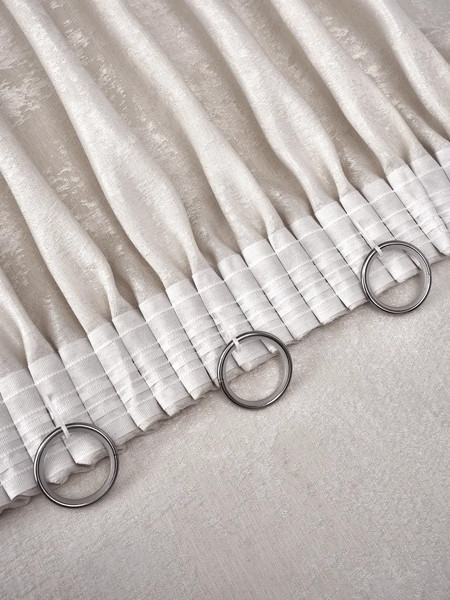 Изображение товара Комплект штор Mio Tesoro Мрамор 200x250 (2шт, молоко)