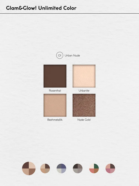 Изображение товара Палетка теней для век Monic Beauty Glam&Glow! Unlimited All Day Color тон 01 Urban Nude