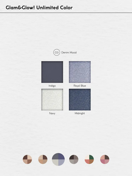 Изображение товара Палетка теней для век Monic Beauty Glam&Glow! Unlimited All Day Color тон 03 Denim Mood