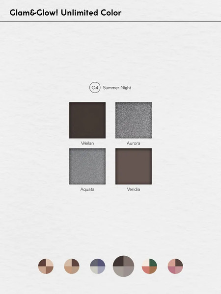 Изображение товара Палетка теней для век Monic Beauty Glam&Glow! Unlimited All Day Color тон 04 Summer Night