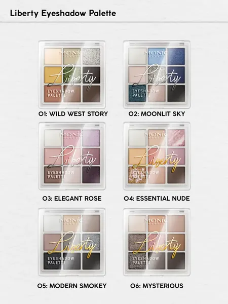 Изображение товара Палетка теней для век Monic Beauty Liberty тон 03 Elegant Rose