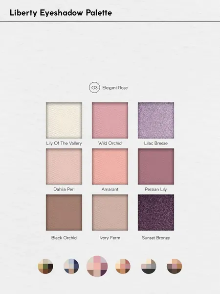Изображение товара Палетка теней для век Monic Beauty Liberty тон 03 Elegant Rose