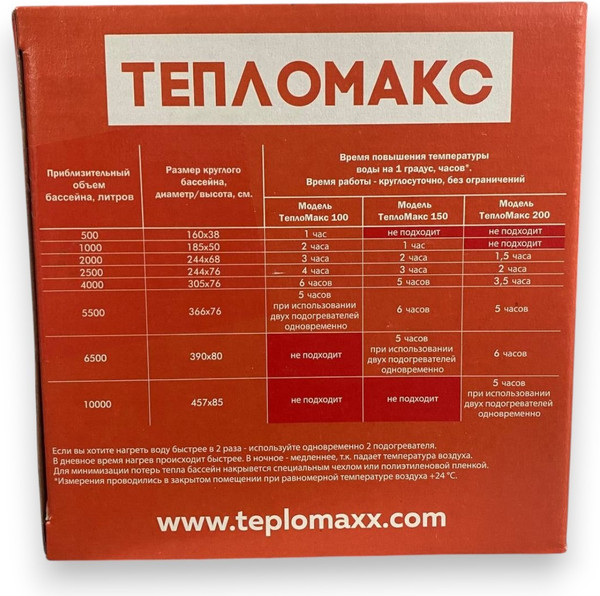 Изображение товара Нагреватель воды для бассейна ТеплоМакс 756693212-2015