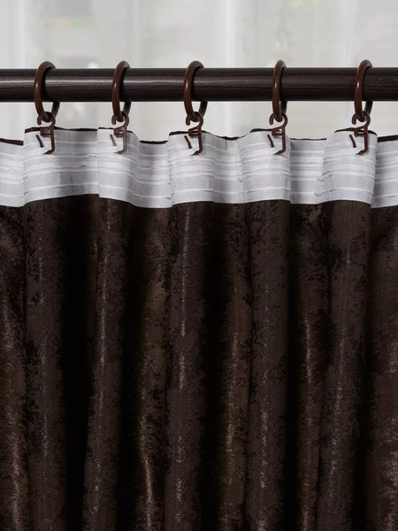 Изображение товара Комплект штор Mio Tesoro Мрамор 200x270 (2шт, шоколад)