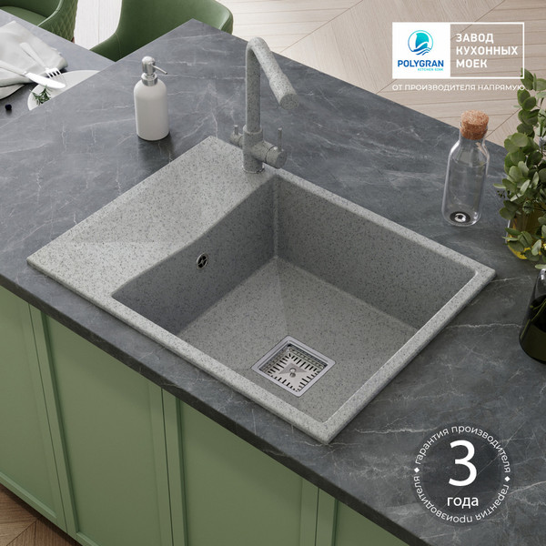 Изображение товара Мойка кухонная Polygran Blade 660 (светло-серый)