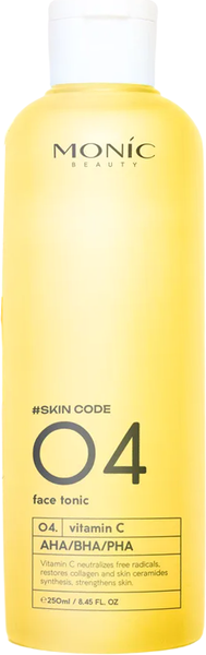 Изображение товара Тоник для лица Monic Beauty Skin Code 04 Витамин С и AHA/BHA/PHA (250мл)