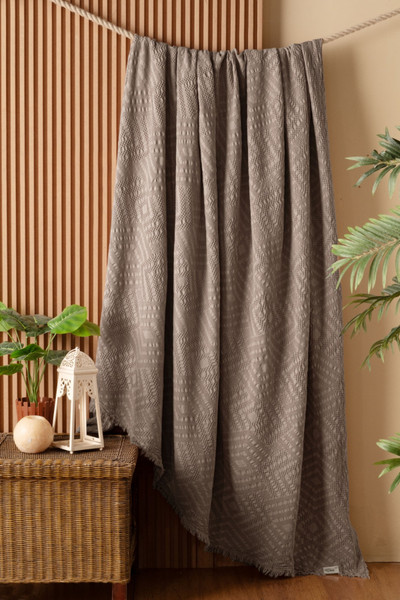 Изображение товара Плед Karven Муслиновый Евро 220x240 / PL027 CARMEN v4/Kahve