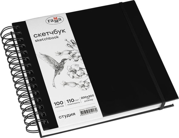 Изображение товара Скетчбук ГАММА Студия / 55S03S7100WB (100л, черный)