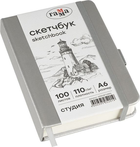 Изображение товара Скетчбук ГАММА Студия / 60S01B7100IG (100л, серебряный)