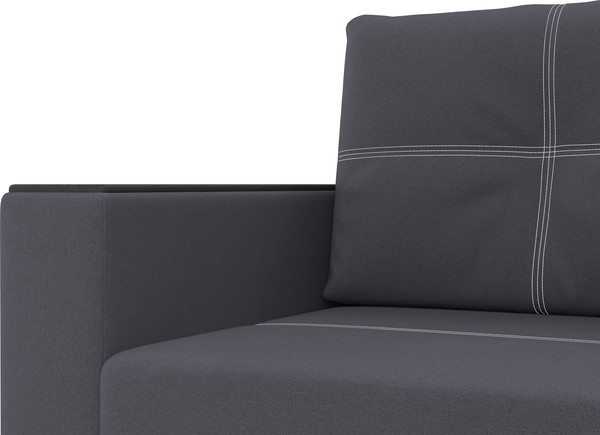 Изображение товара Диван Олмеко Смарт 3-х местный (велюр Parma 27 темно-серый)