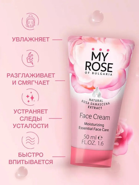 Изображение товара Набор косметики для лица и тела My Rose Крем для лица увлажняющий 50мл+Крем д/век 20мл+Крем д/рук 75мл