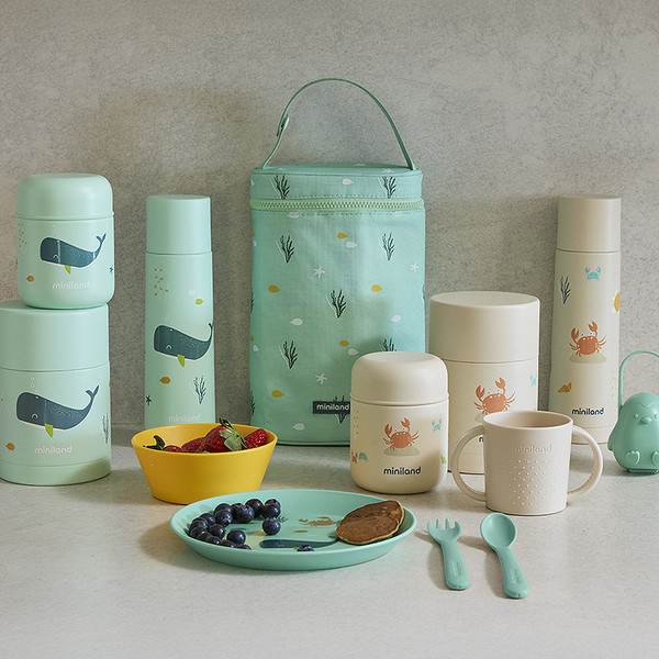 Изображение товара Термос для еды Miniland Thermetic Ocean 700мл Crabsy / 89682 (бежевый/крабы)