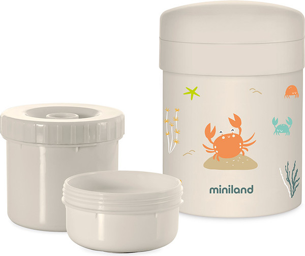Изображение товара Термос для еды Miniland Thermetic Ocean 700мл Crabsy / 89682 (бежевый/крабы)