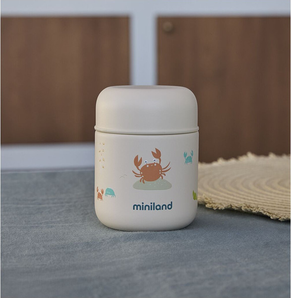 Изображение товара Термос для еды Miniland Thermy Ocean Mini Crabsy / 89643 (280мл, бежевый/крабы)