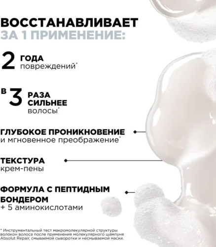 Изображение товара Набор косметики для волос L'Oreal Professionnel Absolut Repair Molecular Шампунь + Маска (300мл+250мл)
