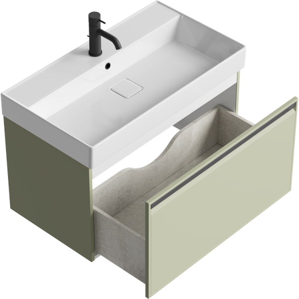Изображение товара Тумба с умывальником Aqwella Pure PUR0108SH+4610119205126